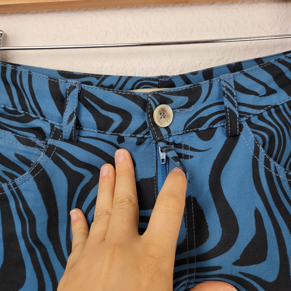 Paloma Wool Kelly Pants Swirls Black and Blue 36/4 - Picture 7 of 13